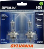 💡 sylvania 9003st.bp2 (совместим с h4) серебристая лампа галогенного фара высокой производительности silverstar, (упаковка из 2 шт.), белая логотип