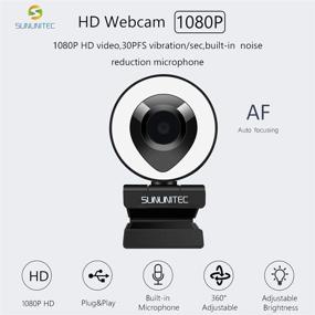 img 3 attached to 📸 AutoFocus 1080p USB Webcam with Stereo Microphone for Streaming Online Class | Full HD Web Camera Compatible with Zoom, Skype, Facetime, Teams | PC Mac Laptop Desktop | Sun-6 Webcam