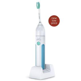 img 3 attached to 🦷 Efficient Dental Care: Philips Sonicare HX5611/01 Essence Rechargeable Electric Toothbrush in Mid-Blue