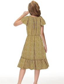 img 1 attached to 👗 Charming Twirly Vintage Sleeve Girls' Clothing - Perfect for Casual Wear