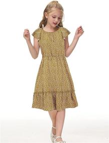 img 3 attached to 👗 Charming Twirly Vintage Sleeve Girls' Clothing - Perfect for Casual Wear