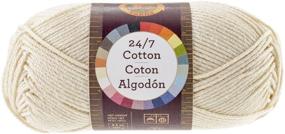 img 2 attached to Lion Brand Yarn 761-098 24-7 Cotton Yarn в Экрю: Премиум-качество волокно для всех ваших ремесленных потребностей.