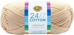 img 3 attached to Lion Brand Yarn 761-098 24-7 Cotton Yarn в Экрю: Премиум-качество волокно для всех ваших ремесленных потребностей.