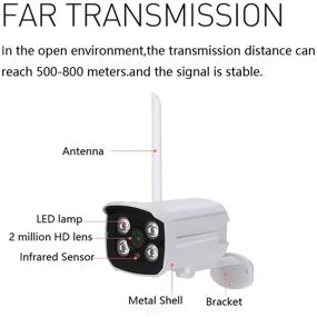 img 2 attached to 📷 Система видеонаблюдения Azmuth: беспроводной доступ к WiFi-маршрутизатору с 4 шт. IP-камерами водонепроницаемыми и обнаружением человека