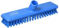 🔵 vikan - 70413 stiff deck scrub brush, 10-3/4&#34; length, blue logo