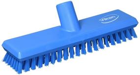 img 2 attached to 🔵 Vikan - 70413 Stiff Deck Scrub Brush, 10-3/4&#34; Length, Blue