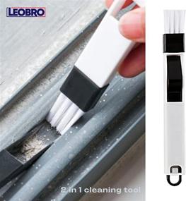 img 2 attached to Efficient 4-Pack Hand-held Cleaning Brushes for Door, Window, Air Conditioning, and Shutter Track Cleaning - LEOBRO