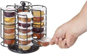 img 2 attached to 💫 Nifty Solutions Bartesian Cocktail Holder: 360-Degree Spinning Medium Pod Organizer in Black (Pack of 1)