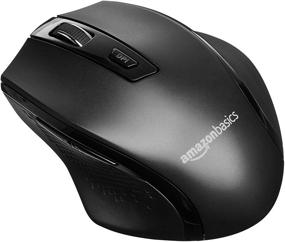 🖱️ amazon basics ergonomic wireless pc mouse - adjustable dpi - black: enhanced comfort and control logo