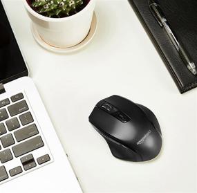 img 3 attached to 🖱️ Amazon Basics Ergonomic Wireless PC Mouse - Adjustable DPI - Black: Enhanced Comfort and Control