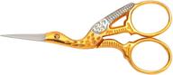 🔗 золотые классические кованные вышивальные ножницы "аист" длиной 3,5 дюйма логотип
