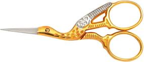 img 4 attached to 🔗 Gold Classic Forged Stork Embroidery Scissors 3.5-Inch