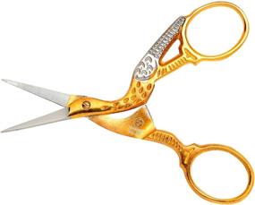 img 2 attached to 🔗 Gold Classic Forged Stork Embroidery Scissors 3.5-Inch