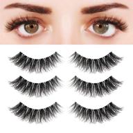 👁️ bepholan xmz92: 3 pairs multi-layered faux mink lashes for fluffy volume & natural 3d layered effect, reusable, handmade & cruelty-free logo