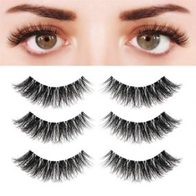 img 4 attached to 👁️ BEPHOLAN XMZ92: 3 Pairs Multi-layered Faux Mink Lashes for Fluffy Volume & Natural 3D Layered Effect, Reusable, Handmade & Cruelty-Free