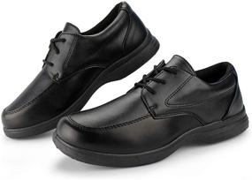 img 4 attached to Стильные и практичные школьные туфли Hawkwell для мальчиков: идеально подходят для маленьких детей/старших детей.