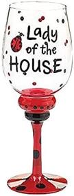 img 2 attached to 🍷 Burton and Burton Lady of The House Wine Glass Decor: Multicolor Elegance in Every Sip!