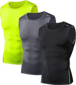 img 4 attached to LUWELL PRO Compression Sleeveless Baselayers Sports & Fitness in Australian Rules Football