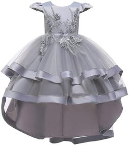 img 4 attached to MYRISAM Princess Bridesmaid Birthday Communion Girls' Clothing