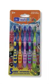 img 2 attached to 🦷 Dr. Fresh Kids' Extra Soft Toothbrushes - Pack of 2: Gentle and Effective Oral Care for Children