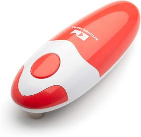 img 4 attached to 🍴 Kitchen Mama Electric Can Opener: Effortless One-Button Can Opening - Safe, Battery Operated Handheld Opener with No Sharp Edges (Red)