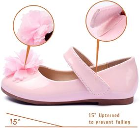 img 3 attached to 👟 ADAMUMU Toddler Girls' School Uniform Shoes: Comfortable Ballerina Elastic Wearing