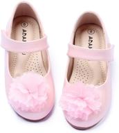 👟 adamumu toddler girls' school uniform shoes: comfortable ballerina elastic wearing logo