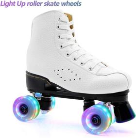 img 3 attached to 🌈 ILMU Outdoor Light Up LED Roller Skate Wheels - Quad Rainbow Rollerskate Parts Tool Wheels, 4 Pack 32mmX58mm + 8 Pack 608 Bearing + 4 Pack Core