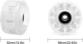 img 1 attached to 🌈 ILMU Outdoor Light Up LED Roller Skate Wheels - Quad Rainbow Rollerskate Parts Tool Wheels, 4 Pack 32mmX58mm + 8 Pack 608 Bearing + 4 Pack Core