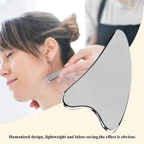 img 3 attached to 🌟 Medical Stainless Steel Gua Sha Facial Tool - GuaSha Scraping Massage for Trigger Point Treatment, Facial Lifting, Anti-Aging, Anti-Wrinkle - Face and Body Care for SPA, Acupuncture Therapy