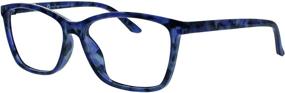 img 1 attached to 👓 The Reading Glasses Company Bright Blue & Tortoiseshell Readers - 2 Pack Large Mens Spring Hinges RR51-33T +3.50