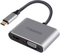 🔌 адаптер itsohoo usb c к hdmi vga, преобразователь usb type c thunderbolt 3 к vga hdmi 4k для macbook pro/air, imac, dell xps, surface go, galaxy s20, chromebook логотип