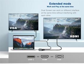 img 1 attached to 🔌 Адаптер iTSOHOO USB C к HDMI VGA, преобразователь USB Type C Thunderbolt 3 к VGA HDMI 4K для MacBook Pro/Air, iMac, Dell XPS, Surface Go, Galaxy S20, Chromebook