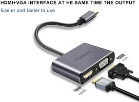 img 3 attached to 🔌 Адаптер iTSOHOO USB C к HDMI VGA, преобразователь USB Type C Thunderbolt 3 к VGA HDMI 4K для MacBook Pro/Air, iMac, Dell XPS, Surface Go, Galaxy S20, Chromebook