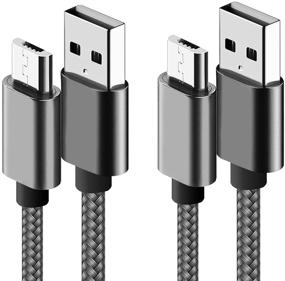img 4 attached to 🔌 10FT 2Pack Quick Charge Micro USB Cable for Samsung Galaxy S7 S6 Plus/Edge/Active, J7 Star/Crown, J3 Luna Pro/Prime, Note 5 4, LG Stylo 3 2, G3 G4 V10, K30 K20, Motorola Moto G4 G5 G5S E E5 E4 E6S Plus