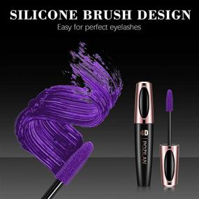 img 1 attached to 👁️ Enhance Your Eyes with POZILAN 4D Silk Fiber Lash Mascara - Waterproof Purple with Folding Eyelash Comb Brush for Lengthening, Volumizing, and Long-Lasting Natural Eye Makeup - Buy Now!