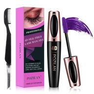 👁️ enhance your eyes with pozilan 4d silk fiber lash mascara - waterproof purple with folding eyelash comb brush for lengthening, volumizing, and long-lasting natural eye makeup - buy now! logo