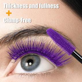 img 2 attached to 👁️ Enhance Your Eyes with POZILAN 4D Silk Fiber Lash Mascara - Waterproof Purple with Folding Eyelash Comb Brush for Lengthening, Volumizing, and Long-Lasting Natural Eye Makeup - Buy Now!