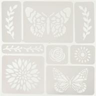 🦋 optimomenta butterflies & flowers adhesive fabric stencil logo