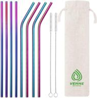 vehhe stainless straws drinking reusable logo