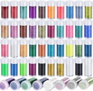 🎨 teenitor 48 colors glitter set: premium fine glitter for resin, crafts, festivals, makeup & more! logo