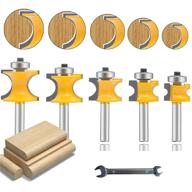 oletbe фрезерные кронштейны с хвостовиком диаметром 1/4 дюйма бит-бастурма 5pcs, полукруглые кулачковые карбидные содержащие режущие кромки, радиус 1/8 логотип