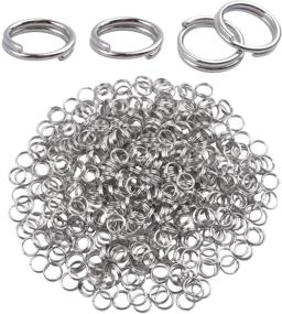 img 4 attached to 🔗 500 Pieces of 6 mm Double Loop Metal Split Rings - Perfect for DIY Jewelry Making and Key Chain Crafts!