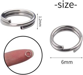 img 3 attached to 🔗 500 Pieces of 6 mm Double Loop Metal Split Rings - Perfect for DIY Jewelry Making and Key Chain Crafts!