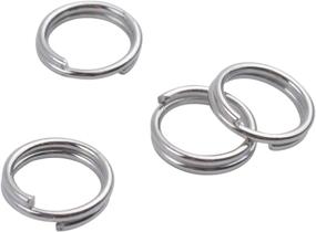 img 2 attached to 🔗 500 Pieces of 6 mm Double Loop Metal Split Rings - Perfect for DIY Jewelry Making and Key Chain Crafts!