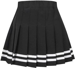 img 3 attached to Stylish Girls' School Uniform Mini Skirt with Belt 👗 Loops - Joe Wenko Women's, 2 Years - US XL