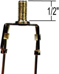 img 1 attached to Gold-colored Creative Hobbies Lamp Shade Clip Adapter with Finial Top for Attaching Shade to Light Bulb