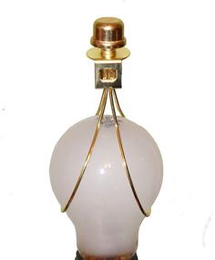 img 2 attached to Gold-colored Creative Hobbies Lamp Shade Clip Adapter with Finial Top for Attaching Shade to Light Bulb