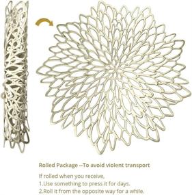 img 2 attached to Enhance Your Table Setting with AdasBridal Hollow Out Centerpiece Resistance Placemats