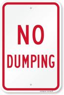 🚯 smartsign aluminum occupational health & safety no dumping sign: promote a clean and safe environment logo